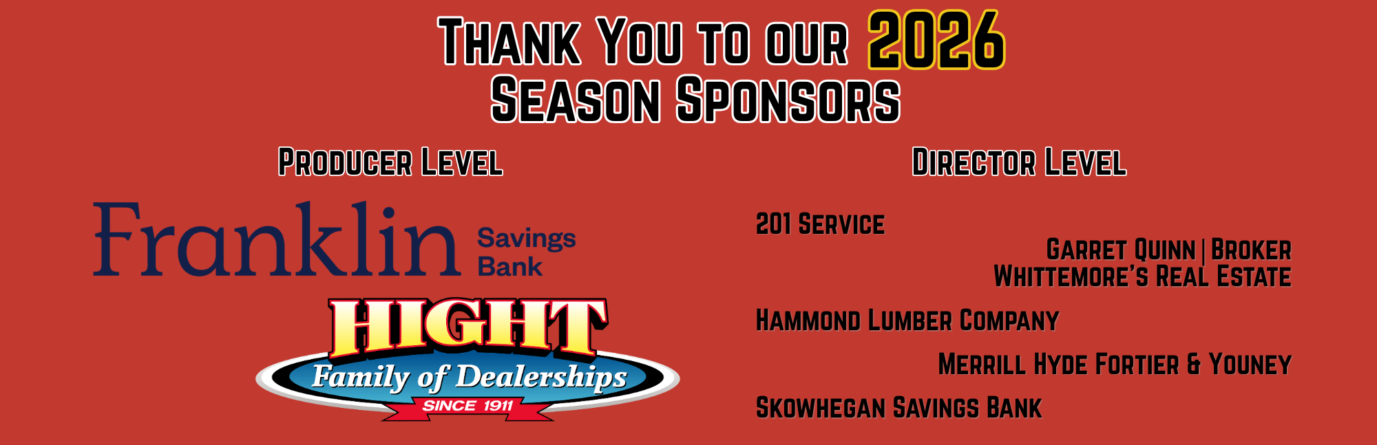 Season Sponsors Website Banner