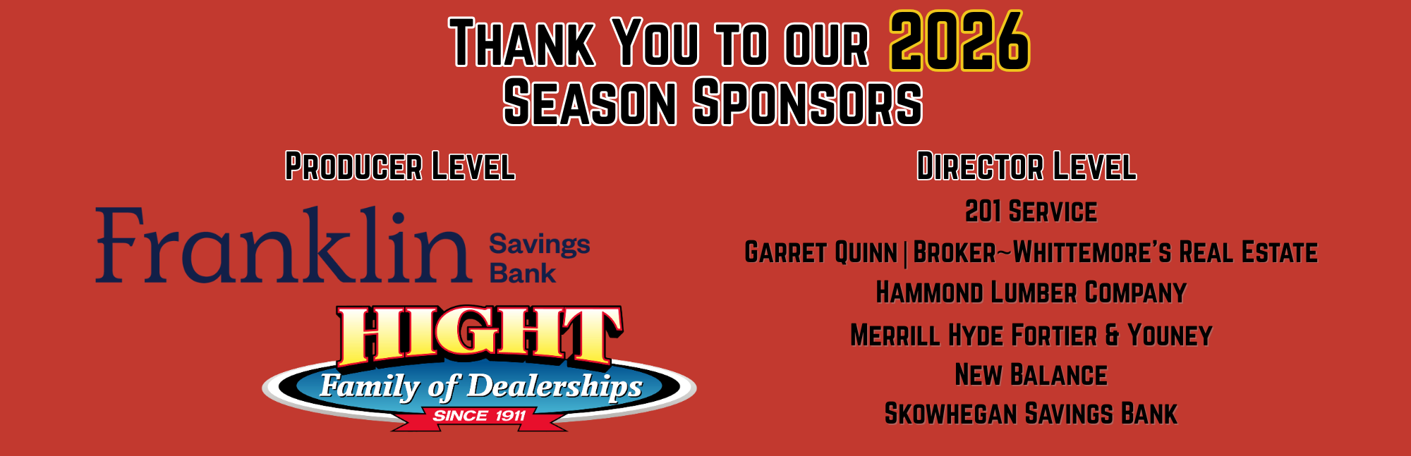 Season Sponsors Website Banner
