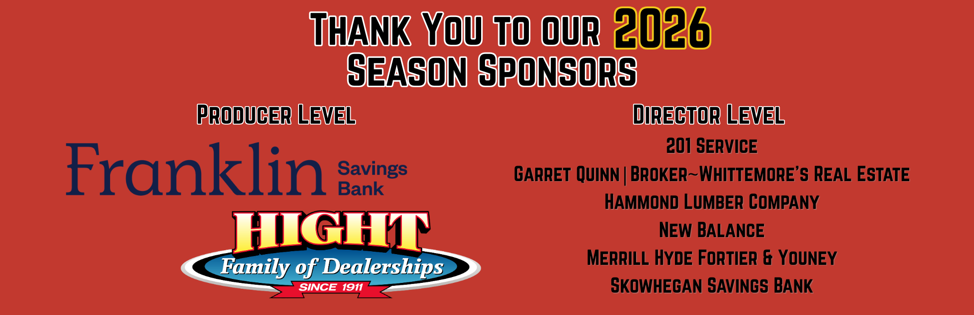 Season Sponsors Website Banner